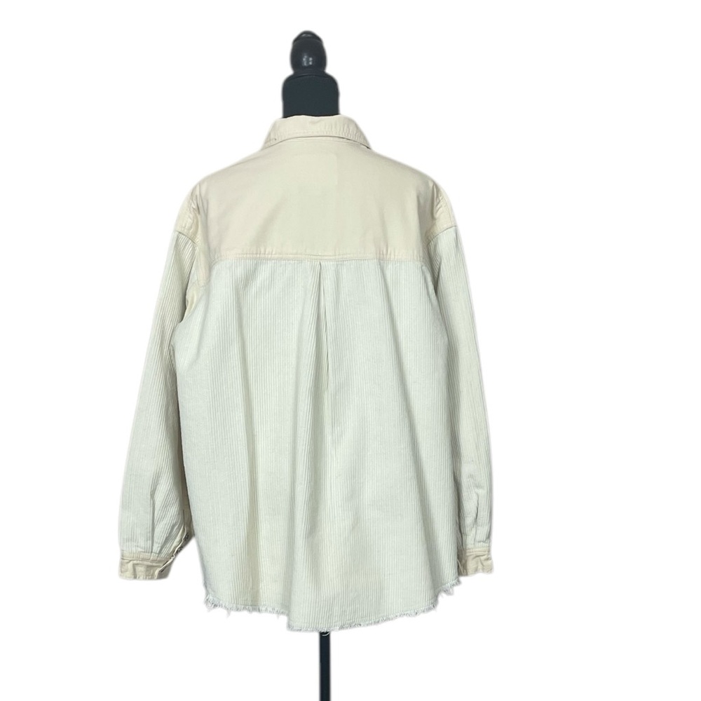 Thread & Supply Corduroy Shirt Jacket in Ecru (A-1) - Picture 4 of 10